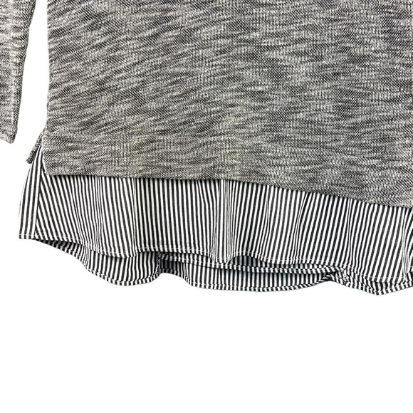 Clu + Willoughby Anthropology Ainsley Preppy Ruffle Back Top  Size Medium - Picture 4 of 9